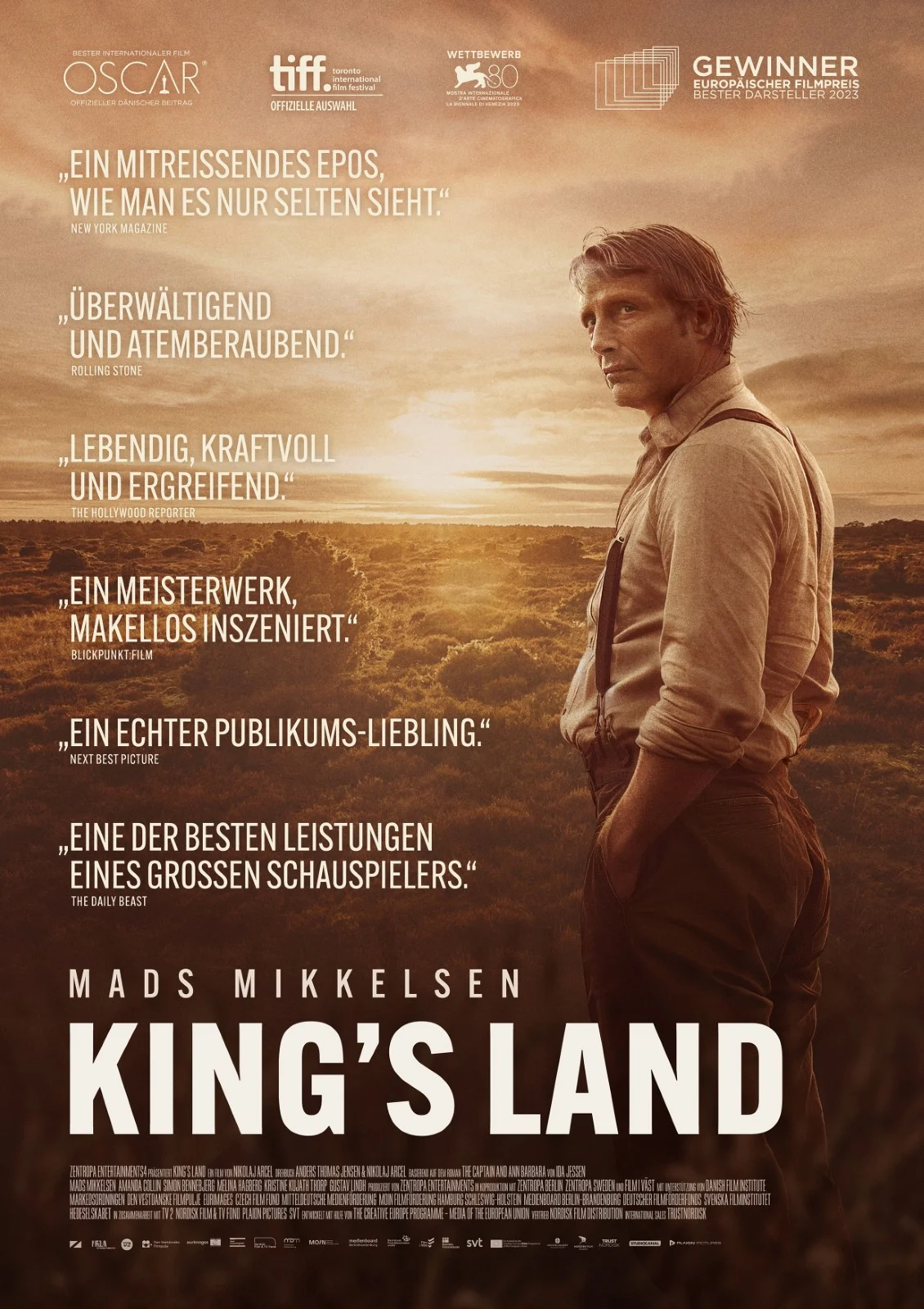 Filmplakat von King's Land mit Mads Mikkelsen